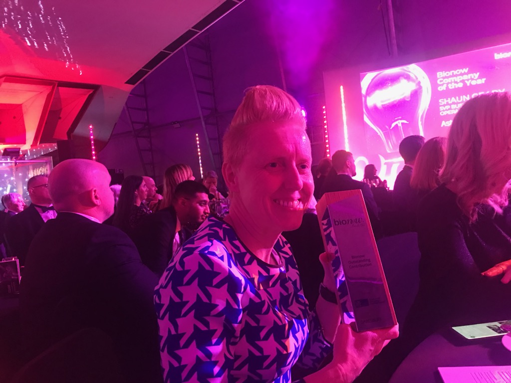 Part of our life science ecosystem: Claire Thompson, CEO of Agility Life Sciences, won an award for Outstanding Contribution