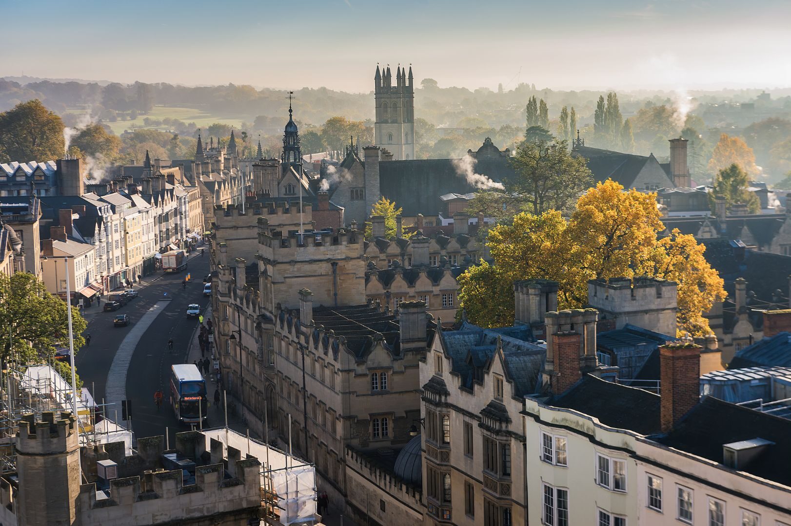 Oxford City Skyline View across Oxford’s historic city centre and university buildings